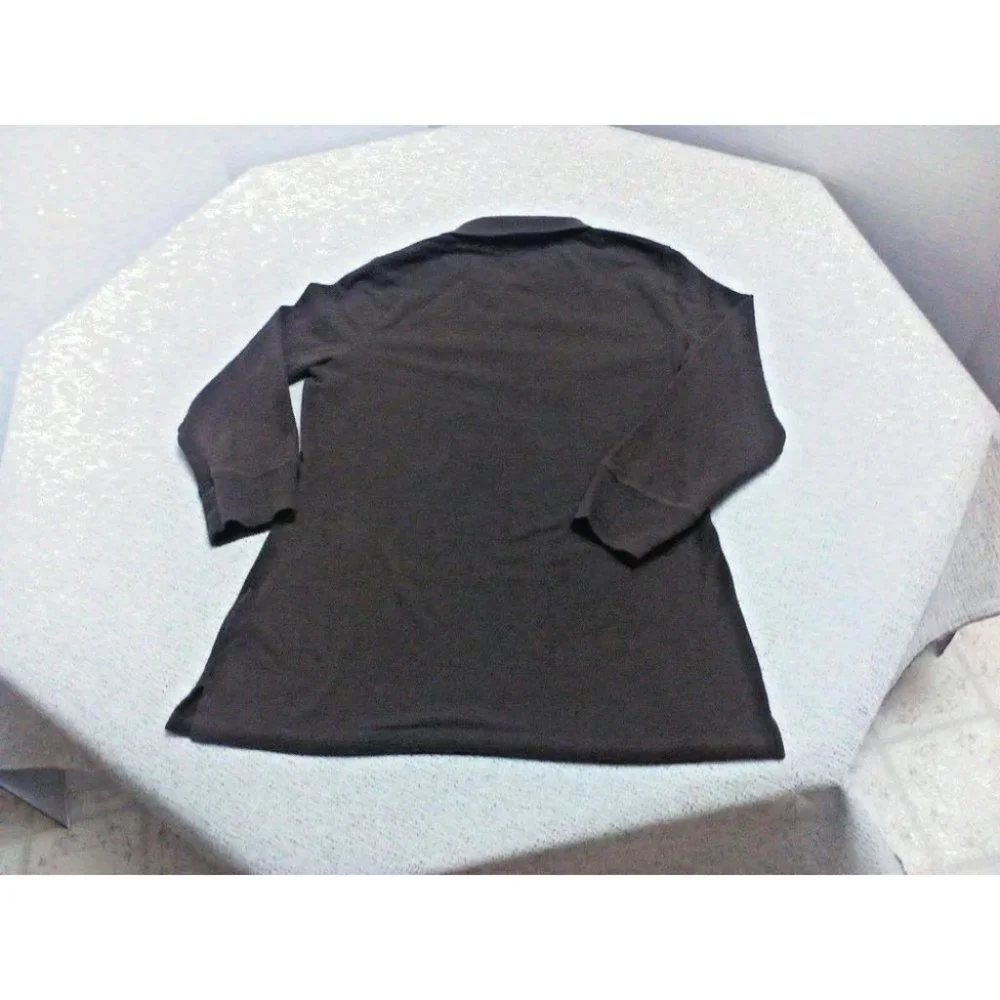 Tommy Hilfiger Unisex Collar Shirt Long Sleeve Top Button Taper Cut Brown Size M - Picture 6 of 16